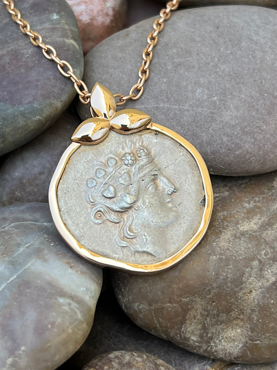 Dionysus and Heracles Rose Gold Choker Necklace