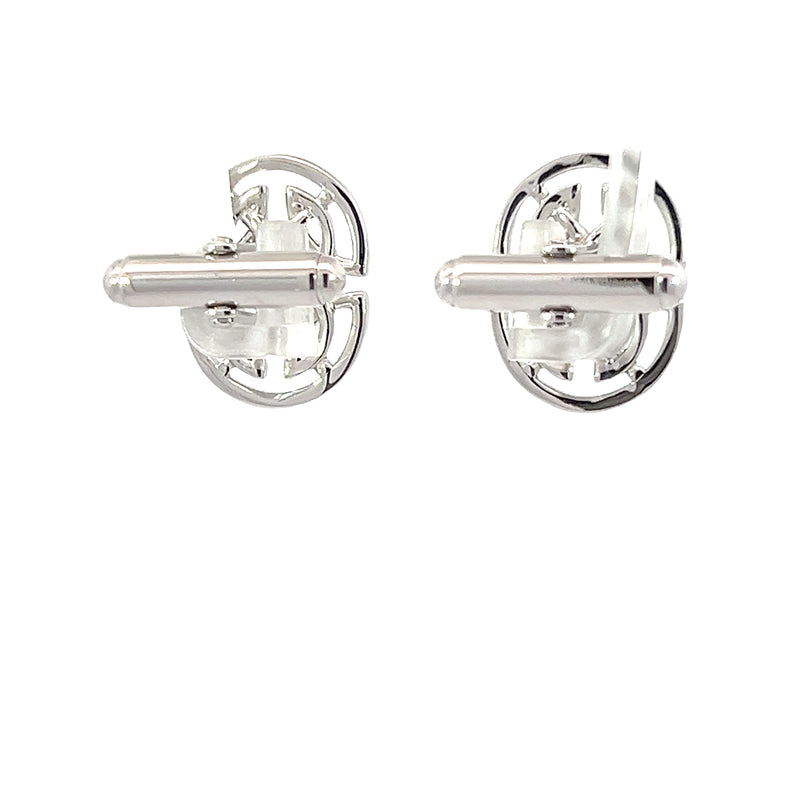 Silver Zamani Logo Cufflinks